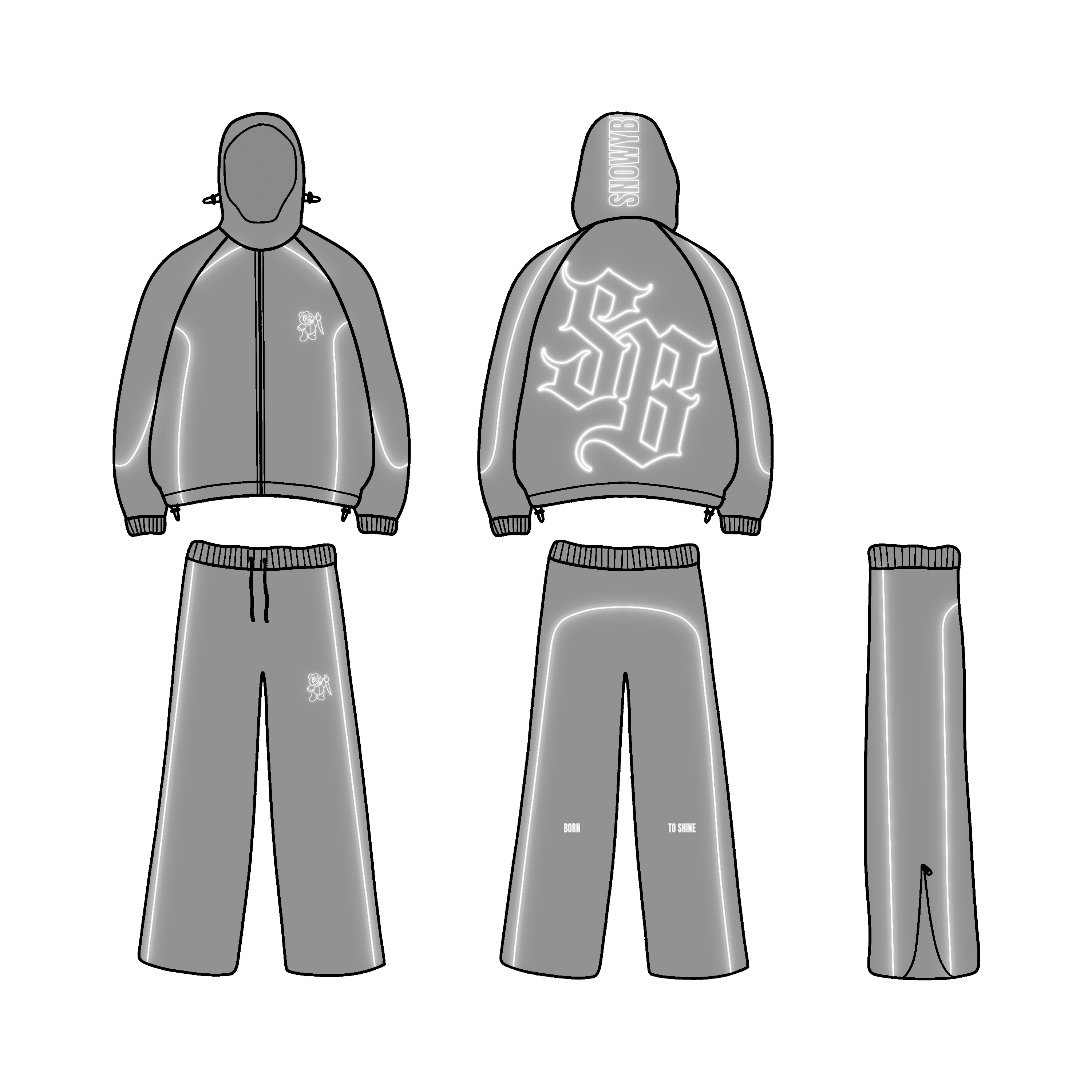 REFLECTIVE TRACKSUIT (GRIS)