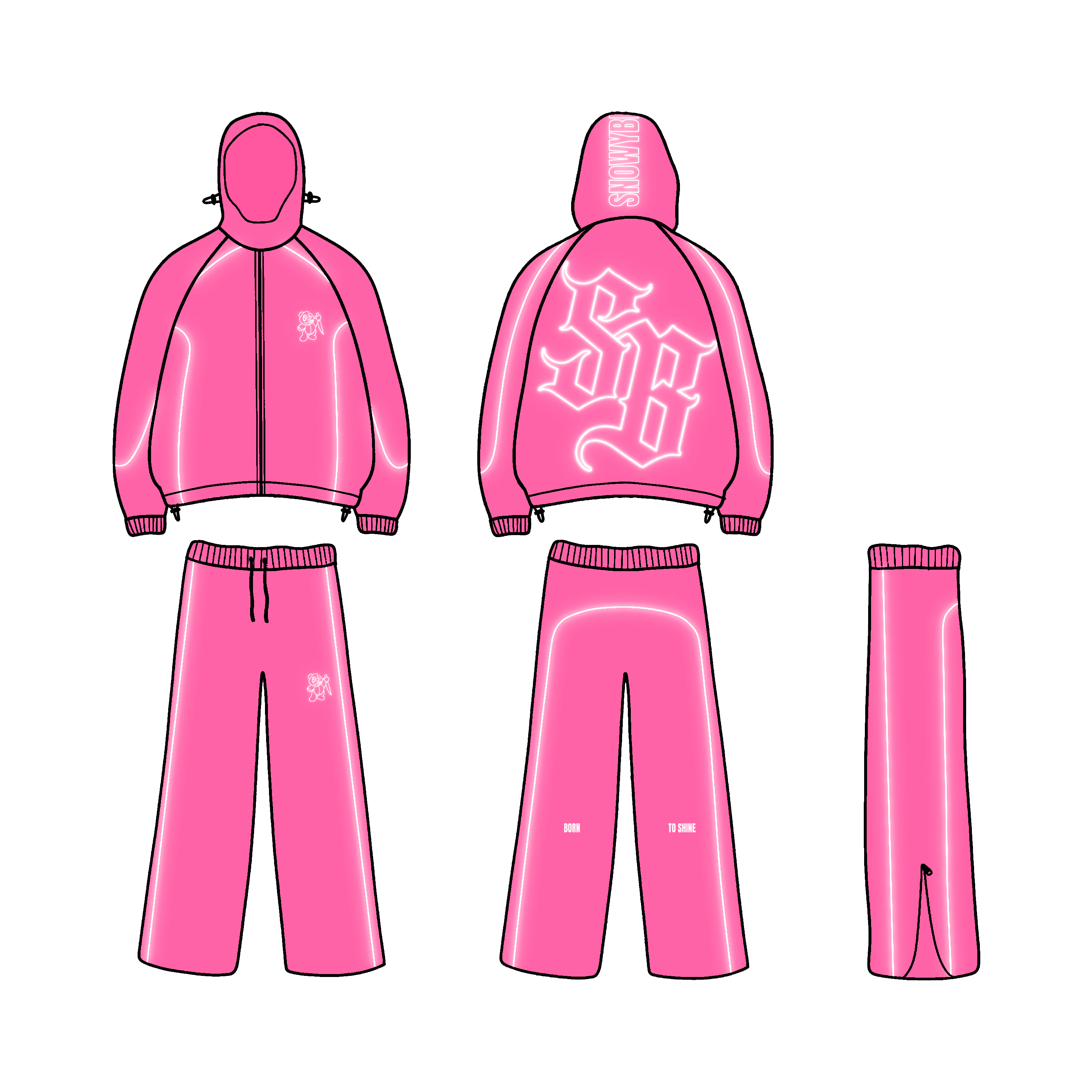 REFLECTIVE TRACKSUIT (ROSA)
