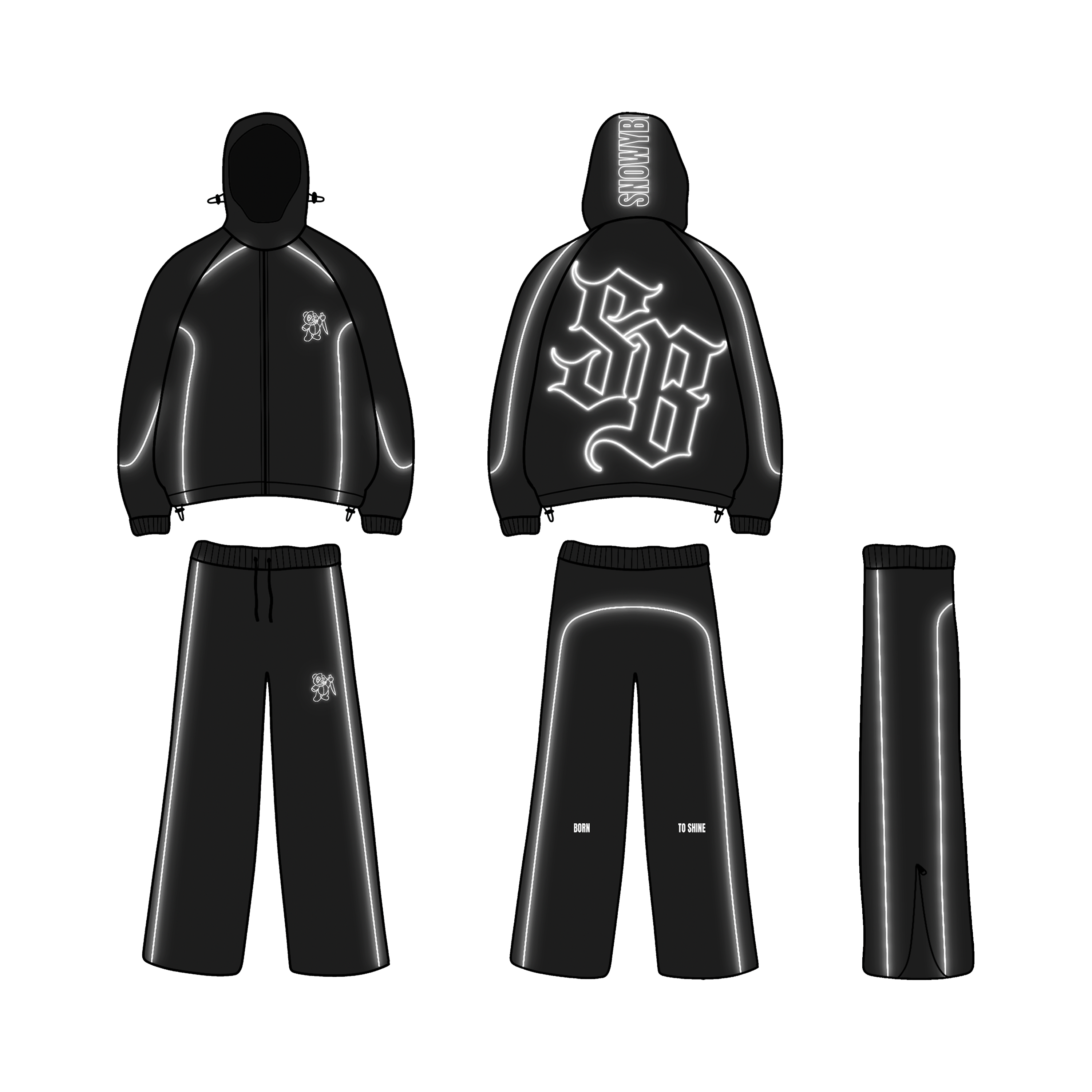 REFLECTIVE TRACKSUIT 2025 (NEGRO)